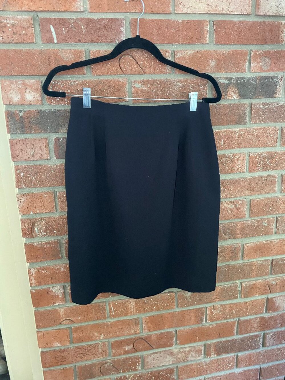 Village Petite Black Pencil Skirt